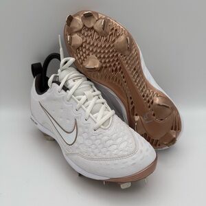 Women’s Nike Lunar Hyperdiamond 2 White Bronze Softball Athletic Cleats Size 7